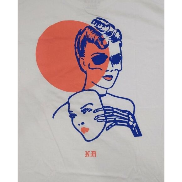 UO Nevermade Two Face T-Shirt White Size Medium NWOT - Picture 6 of 6